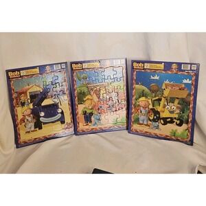 Set of 3 Bob The Builder 25 Piece Puzzles Hasbro 2001‎ Vintage COMPLETE Y2K